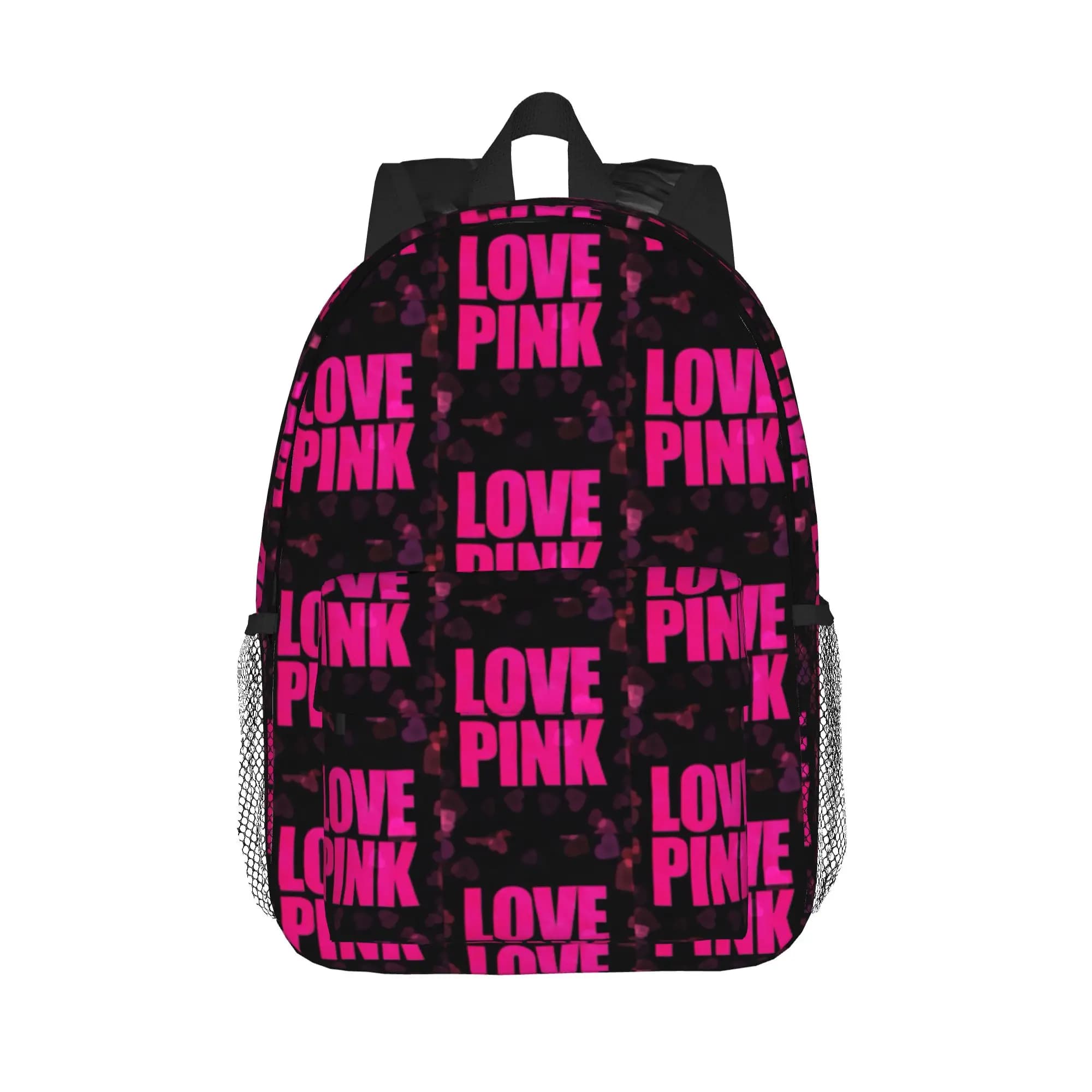 Love Pink Backpack Hot Sale Daypack Large Capacity Boys Girls BookBag Shoulder Bags for Men Women School Bag