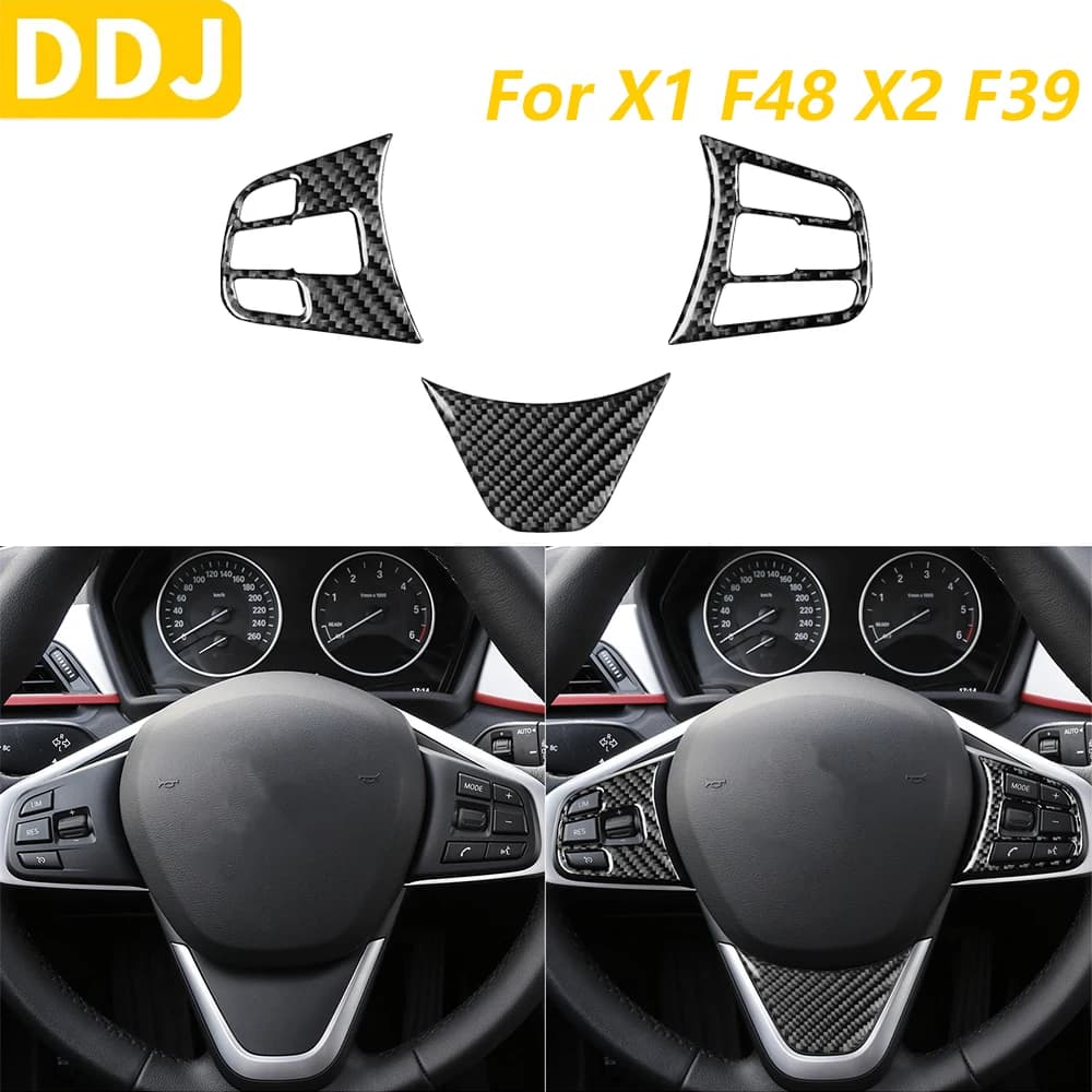 For BMW X1 F48 2016-2021 X2 F39 2018-2021 Carbon Fiber Voltage Button Mint Cover Panel Trim Set Self Adhesive Accessories
