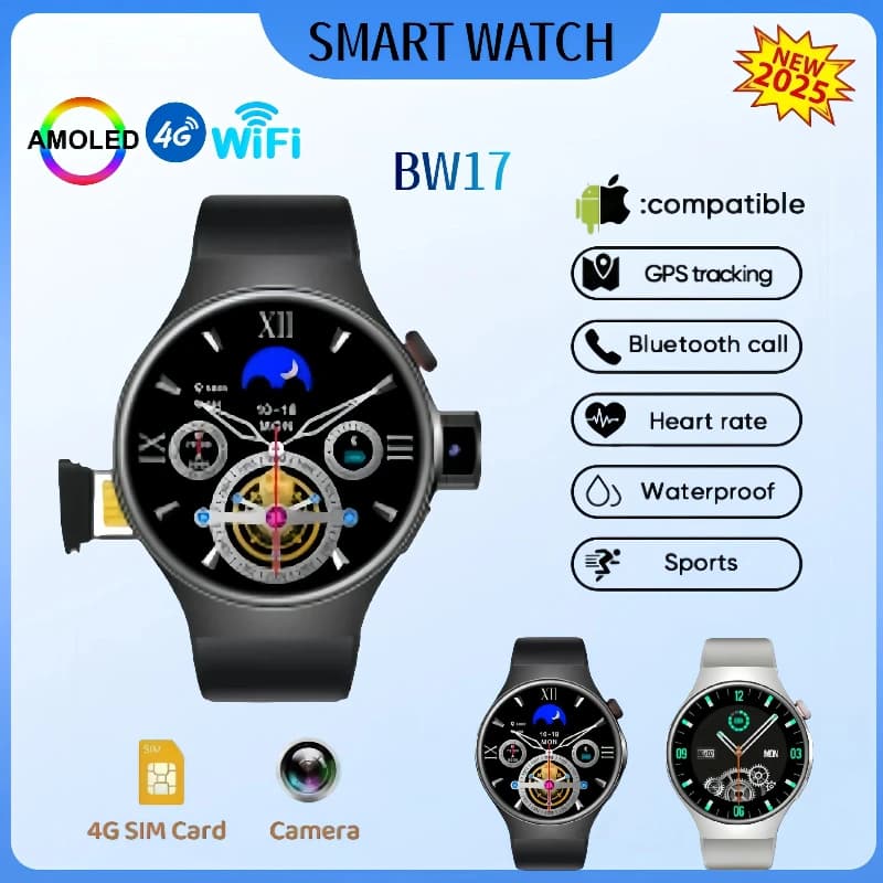 2025 Nuovo BW17 Smart Watch da 1,5 pollici Bluetooth Chiamate HD Voice Health Monitor Uomo Outdoor Modalità sportive multiple Fitness Smartwatch