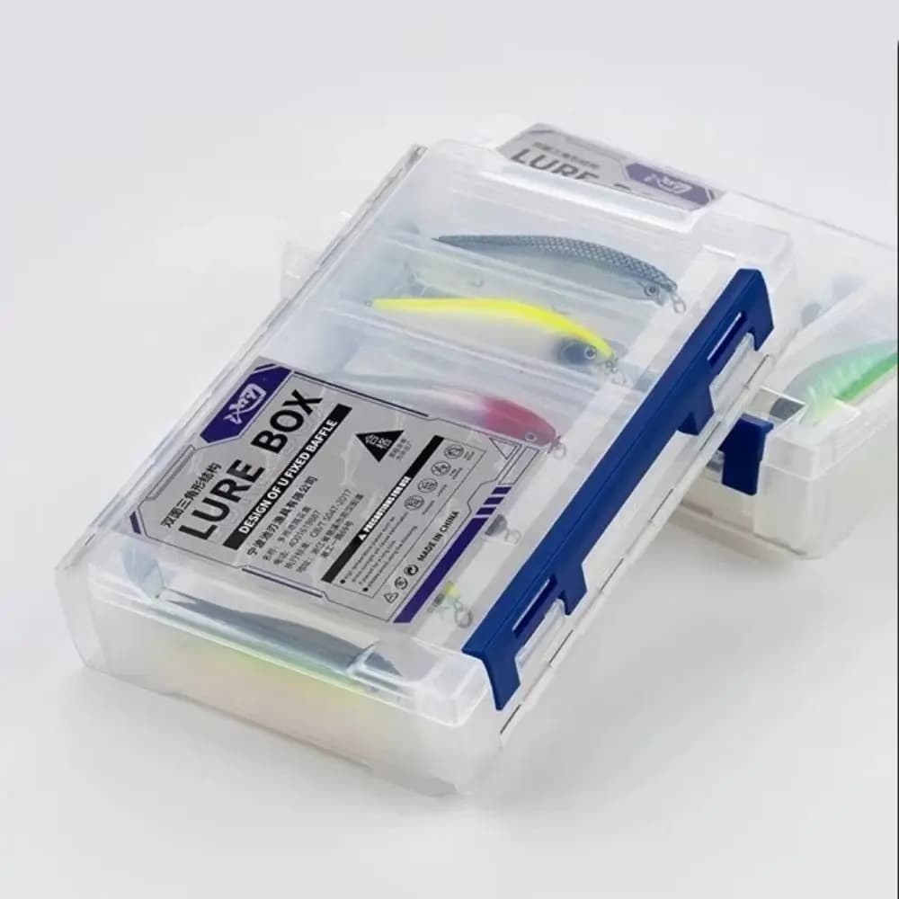 Sport Plastic Fishing Lure Tackle Box Transparent 12 Grids Lure Storage Case Bait Hook Boxes Outdoor