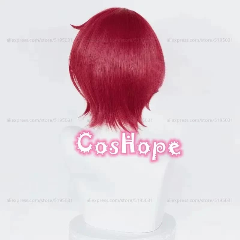 e;5'v\7,j/3;Suou Tsukasa 30cm Short Red Wig Anime Cosplay Heat Resistant Synthetic Wigs Hal8'j.9\k;5,h/