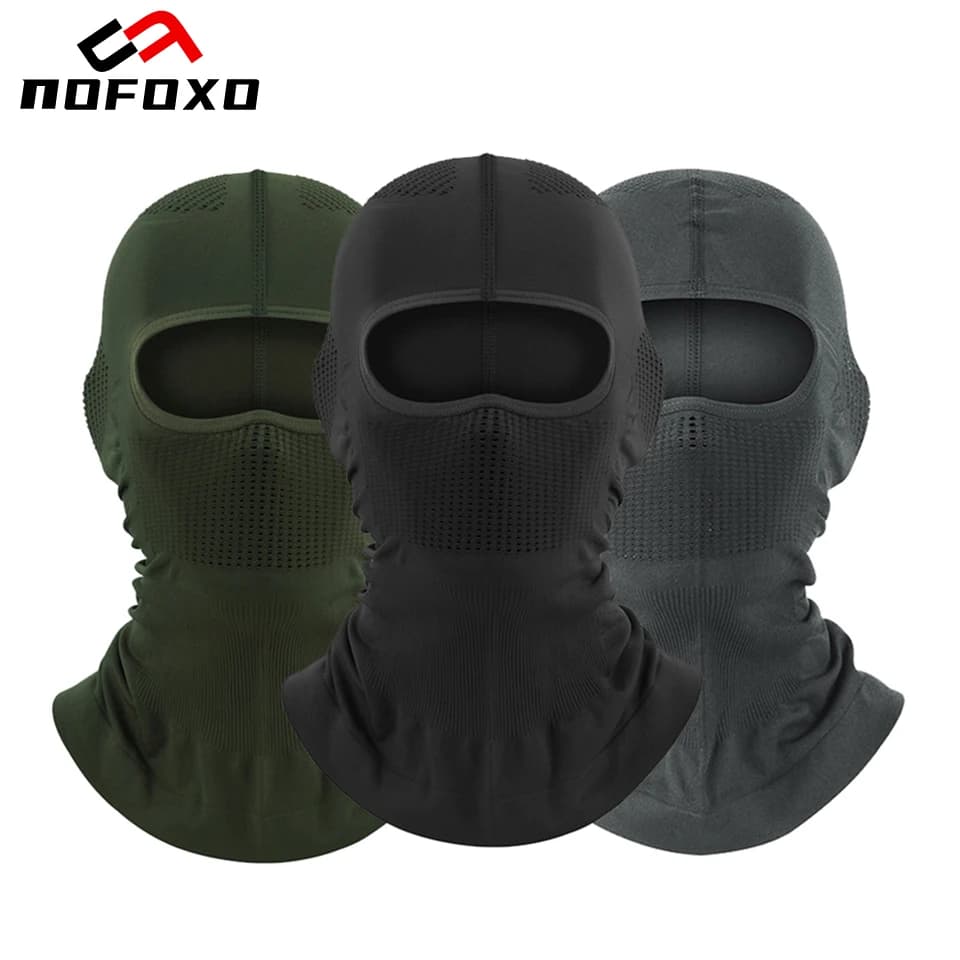 Maschera Integrale NOFOXO Primavera/Estate, Passamontagna Traspirante ad Alta Elasticità, Cappello Parasole per Ciclismo e Sport all'Aperto