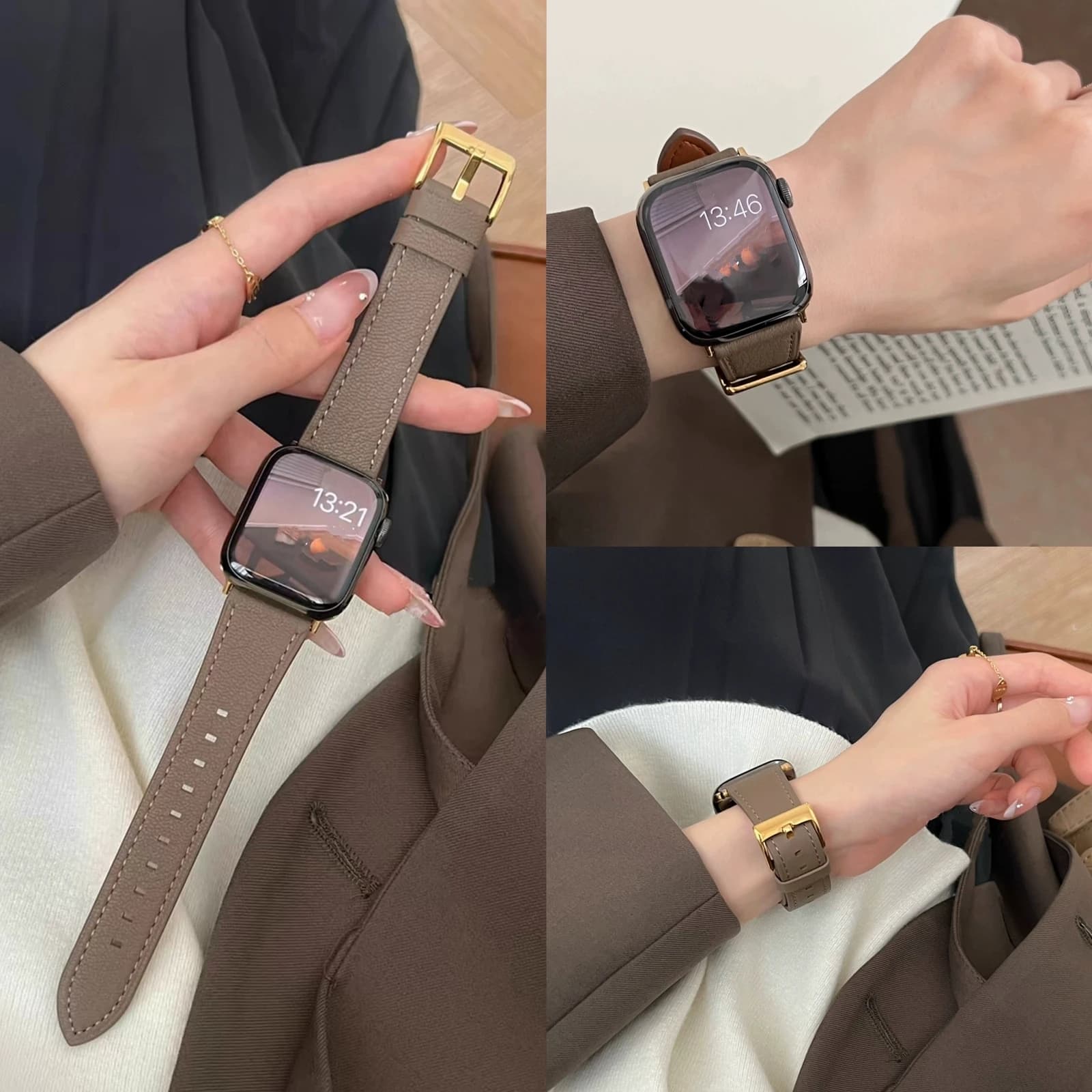 Passante in pelle per cinturino Apple Watch per donna Sport Correa 38mm 40mm 41mm 42mm 44mm 45mm 46mm 49mm, cinturino per IWatch