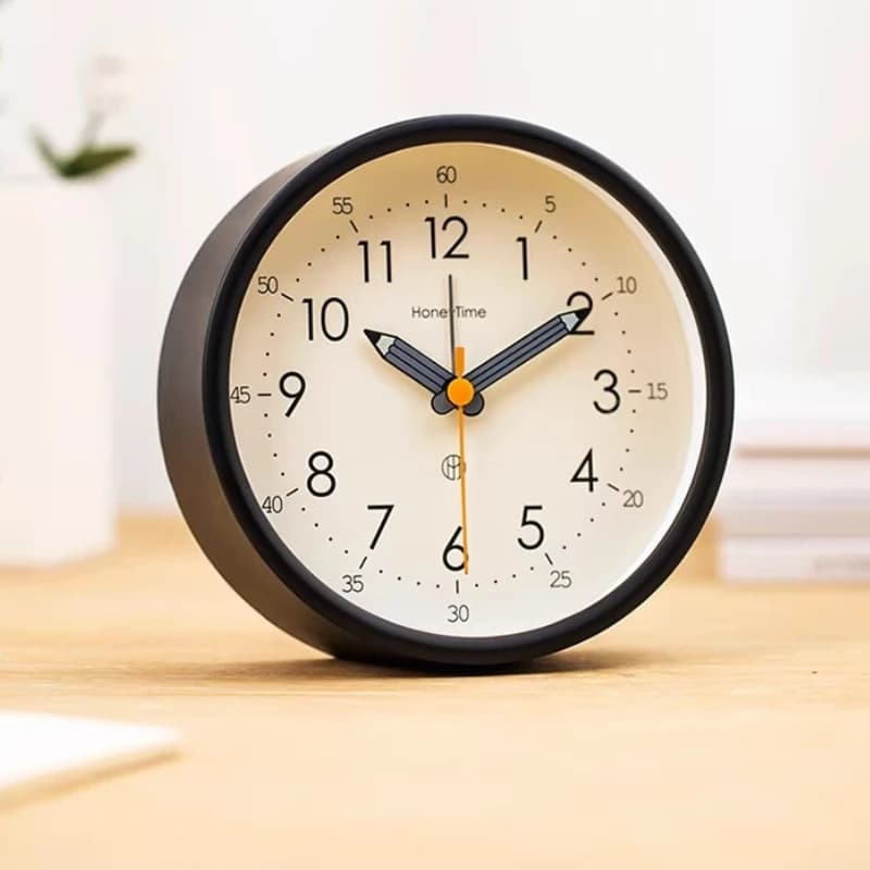 Sveglia da tavolo mini - orologio da scrivania per studenti, orologio silenzioso con pendolo, orologio decorativo silenzioso, ideale per lo studio