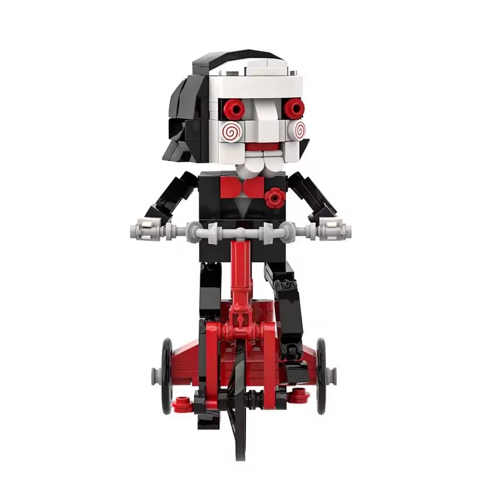 MOC Chainsaw Scary Puppet Billy Doll Building Blocks Horror Movie Toy Murderer Action Figure Puzzle Brick Adult Gift For Kid