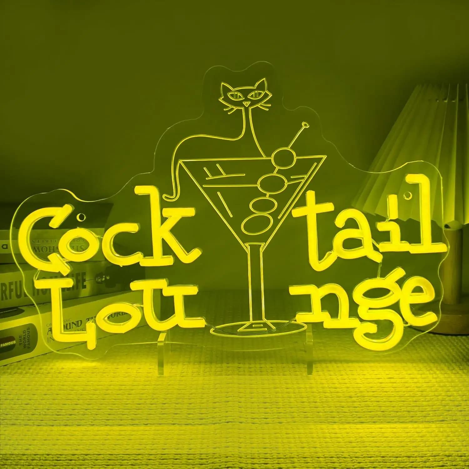 Cocktail Lounge Neon Sign Dimmable LED Light for Bar Home Bar Man Cave Club Pub Cafe Hotel Aesthetic Decor Business Bar Signs