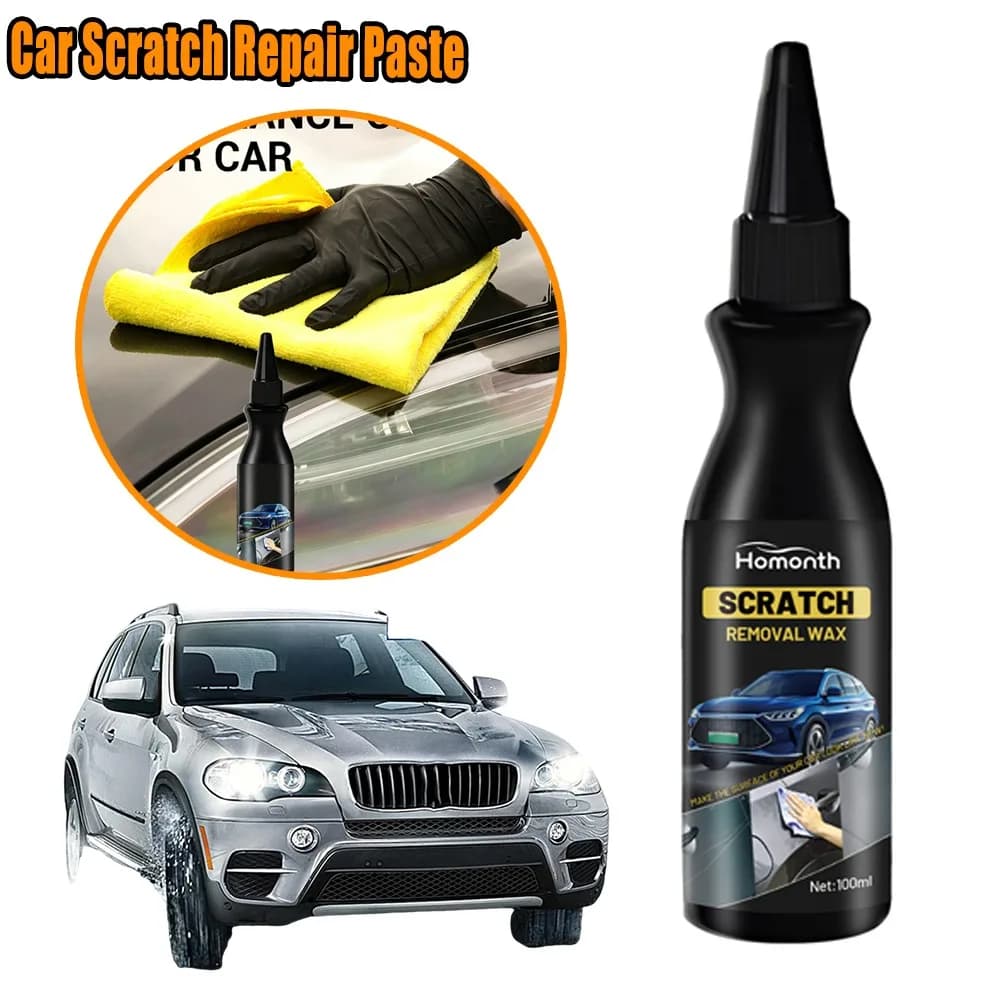 Set per la riparazione di graffi auto aggiornato, cera per la rimozione di graffi per vernice auto universale, include spugna per la riparazione profonda dei graffi.