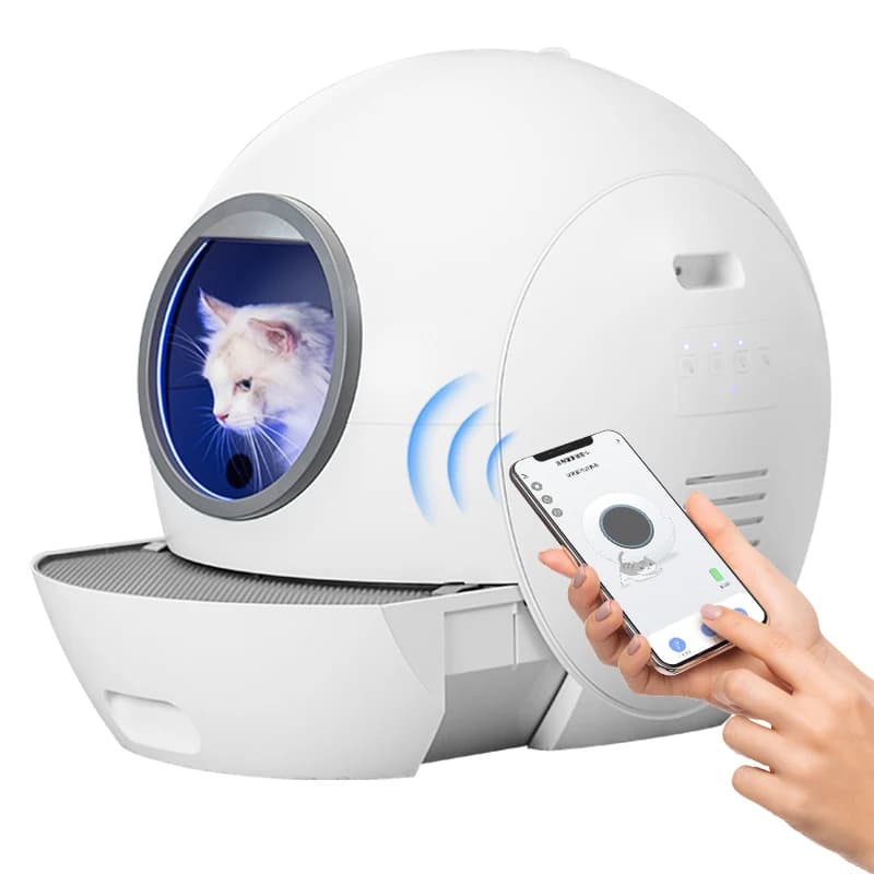 Lettiera per gatti di grandi dimensioni intelligente automatica Tipo di cassetto completamente chiuso con funzione facile da pulire Anti-odore e antispruzzo