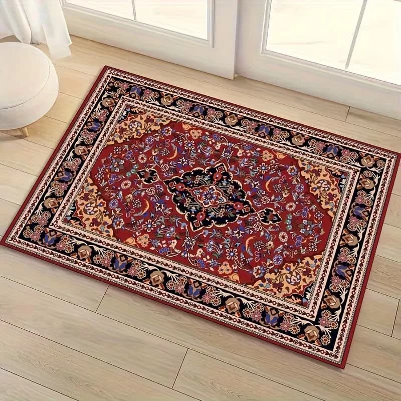 VIKAMA Bohemian Style Entrance Floor Mat, Anti-Slip And Easy To Clean. Entryway Carpet, Bathroom Door Mat, Home Decoration.