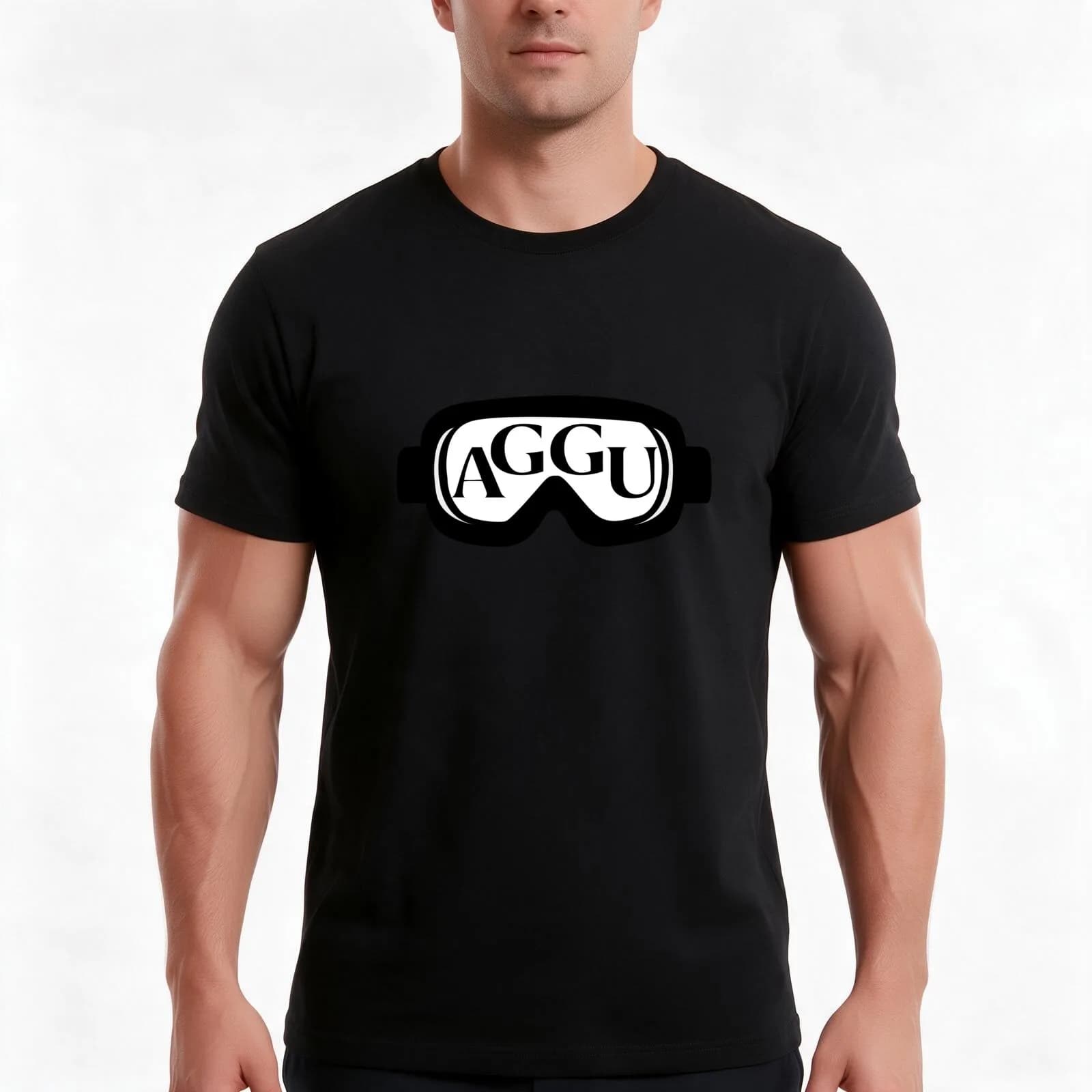 Ski aggu goggles T-Shirt, Cool Short Sleeve T Shirt, Loose Casual Summer Unisex Top