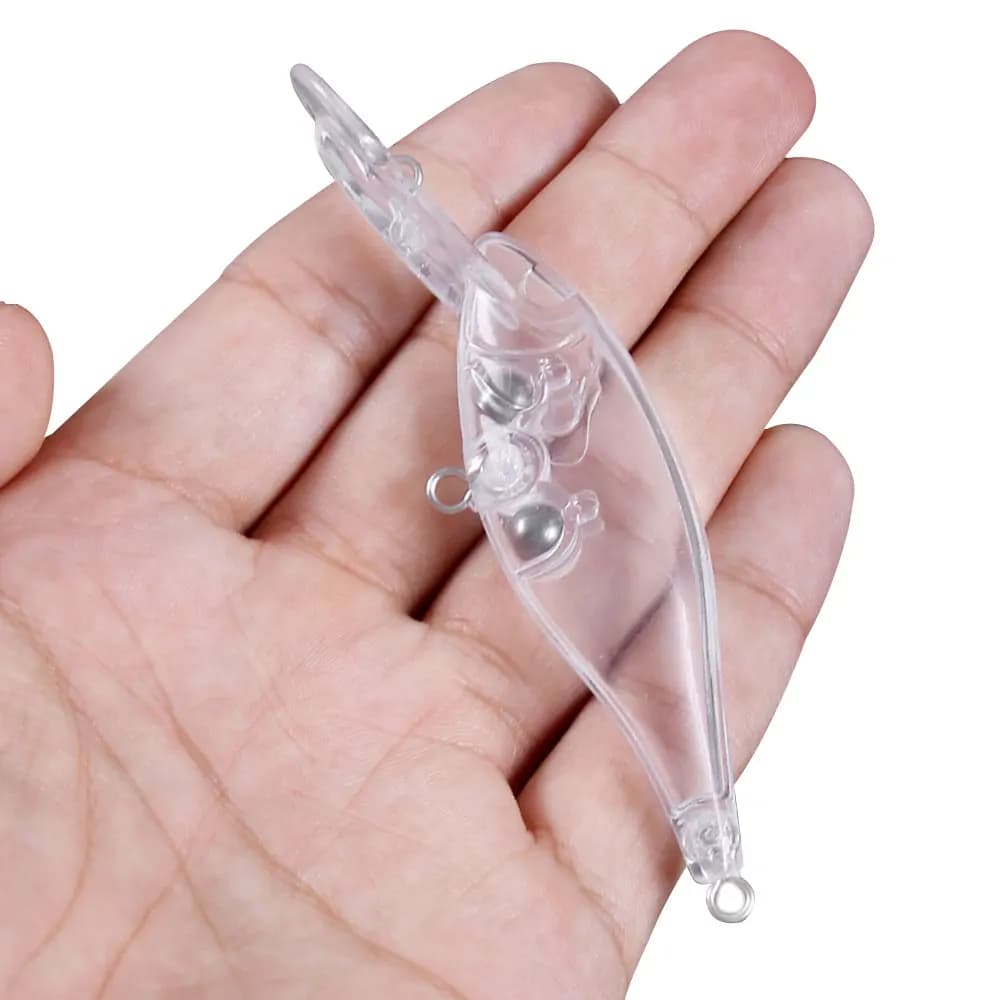 20 Pieces Body Esche Grezzi 9.9 cm 8.6 g, Artificial baits Non-Spainting Minnow Crankbait type, Fa-da-te fishing baits for Custom Painting