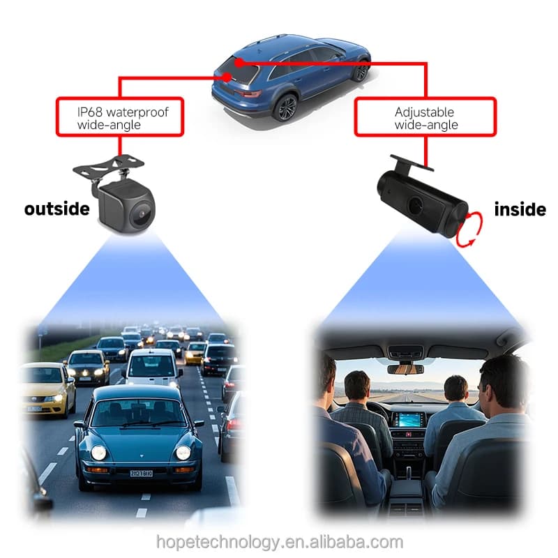 hit product4K Car Dash Cam with 4G Networking GPS DSM Anti-Fatigue Alarm BSD 4-Channel AHD DVR 1-Year Warranty