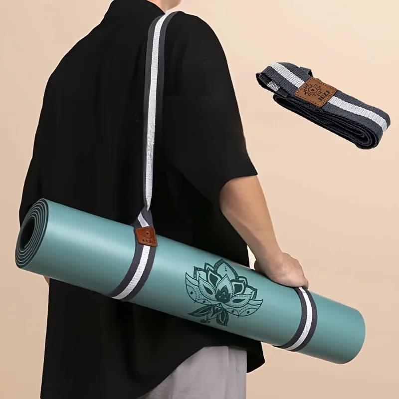 Multifunctional yoga mat leather label strap - Elastic yoga and pilates strap, perfect for fitness and training
