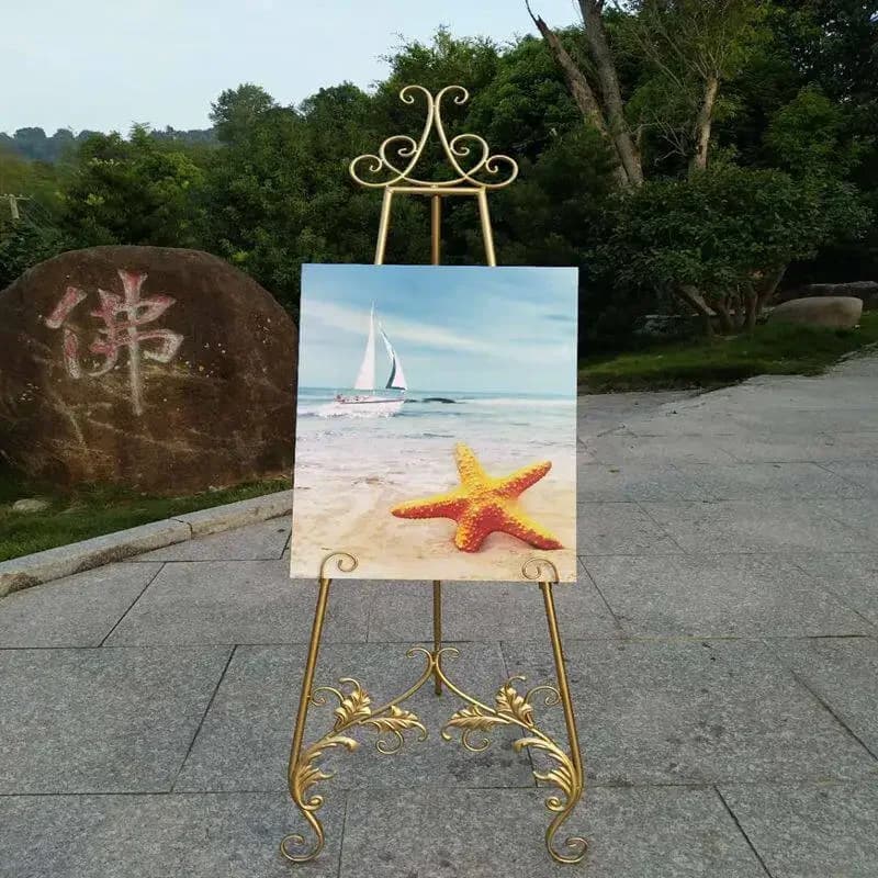 European Iron Advertising Easel Easel Iron Oil Easel Store Name Signboard Display Rack Poster Board In Stock