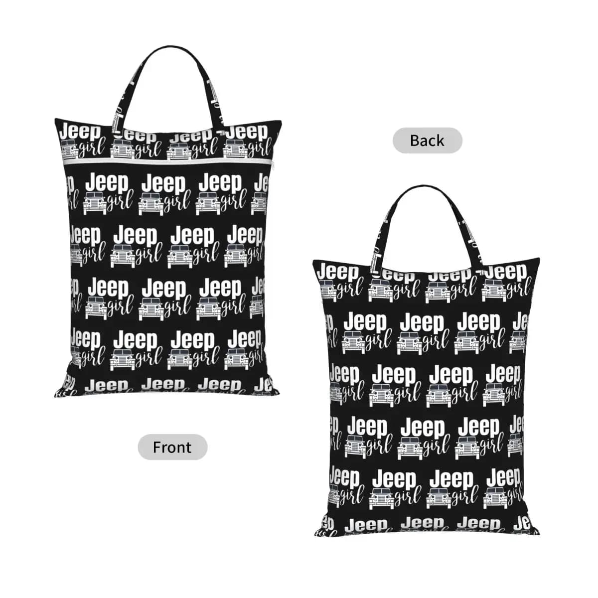 Jeep Girl Travel Laundry Bag Waterproof Reusable Dirty Clothes Pouch Gym Yoga Camping Washing Basket