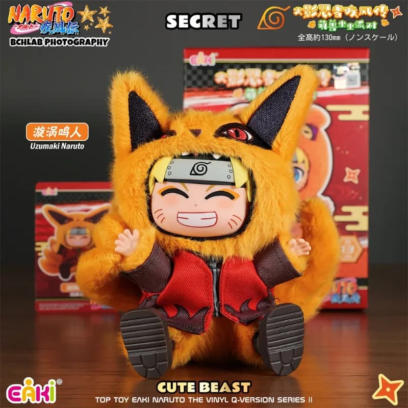 Toptoy Naruto Shippuden Beast Party Series Volume 2 Blind Box - Bambola di Peluche Carina da Collezione, Ciondolo per Zaino, Alta Qualità! !