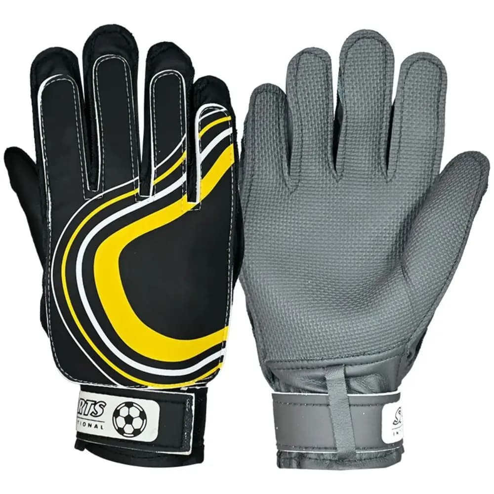 Guanti da portiere professionali Logo della squadra Bambino Bambini Calcio Guanti da portiere da calcio Guanti in lattice addensati antiscivolo Protezione per le dita