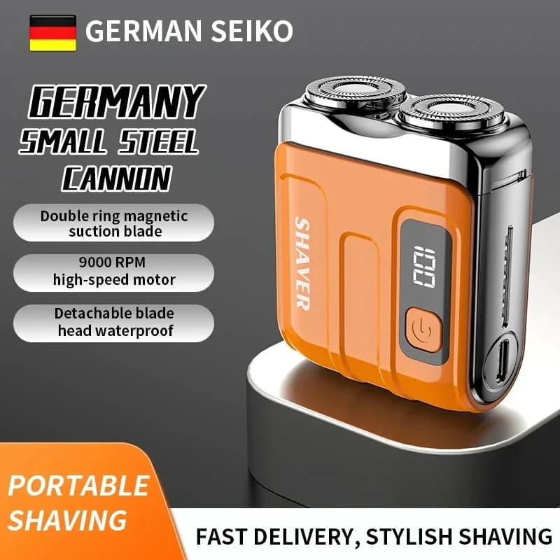 Mini Intelligent Electric Shaver Razor for Home Car Digital Display Rechargeable Double Blade Razor Powerful Shaving Tool
