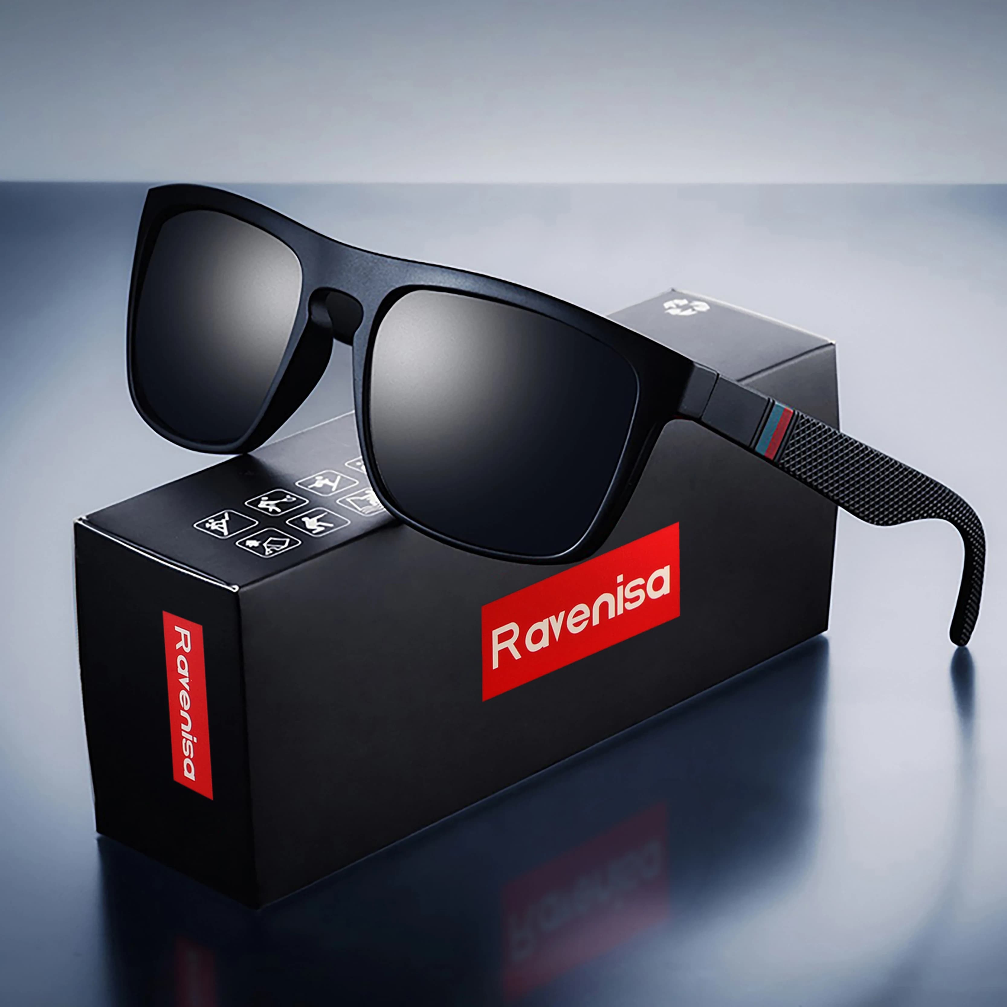 Fashionable Vintage Square Polarized Sunglasses Man Woman Sunglasses Retro Fishing Sunglasses by Driving Eyewear UV400