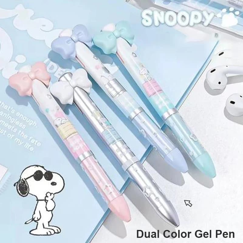 RosyPosy Penna gel creativa Ins Style Simpatico fiocco per cani Stampa modulare Penne a sfera a 2 colori, L'assistente di lavoro per studenti e insegnanti