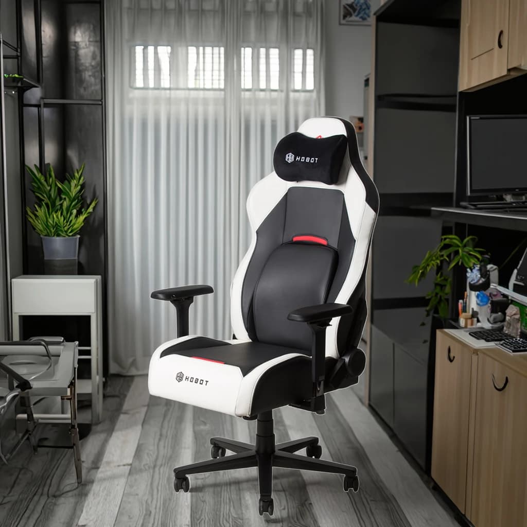 Sedia da Gaming Ergonomica con Supporto Lombare, Braccioli Regolabili 4D, Reclinabile in Pelle PU con Telaio in Metallo