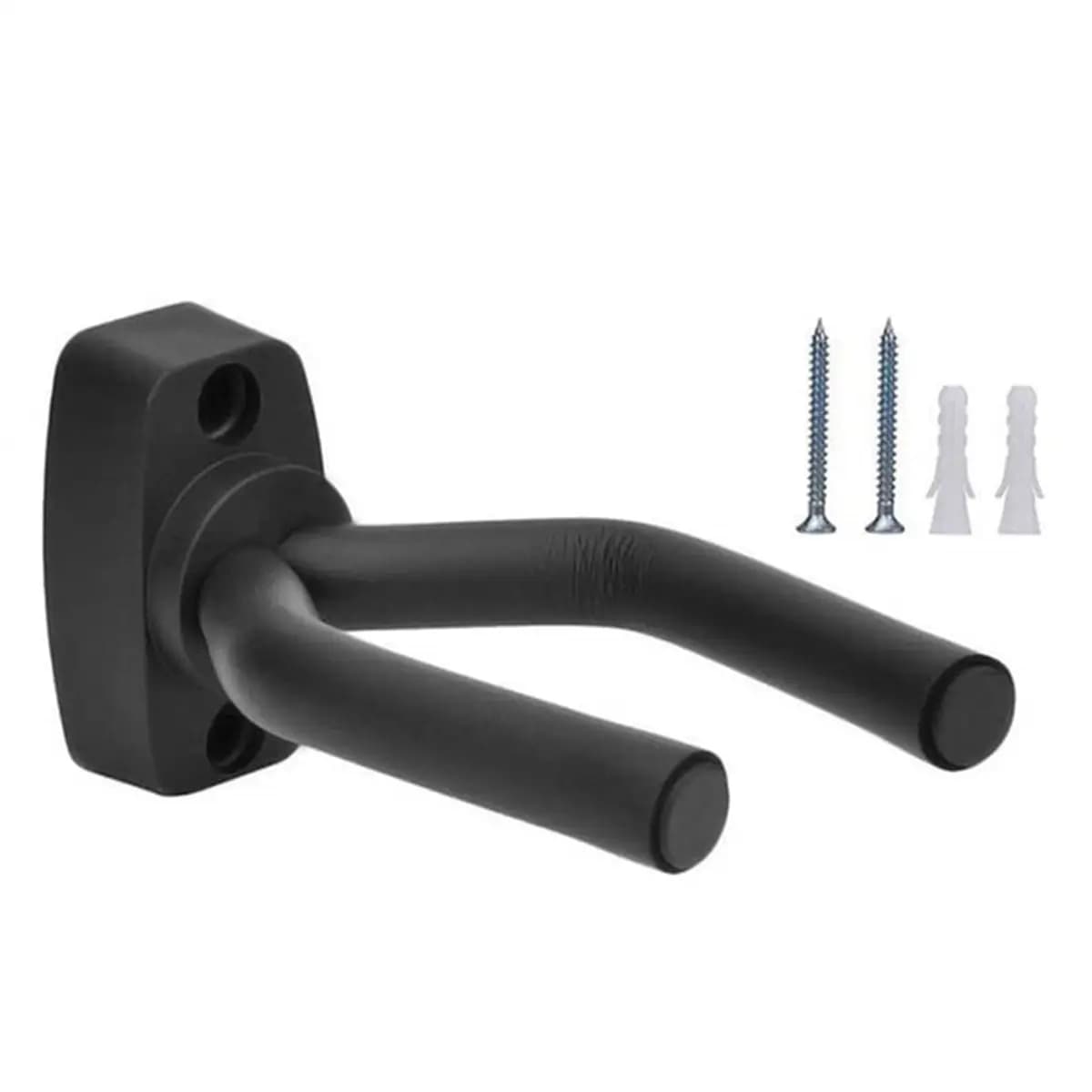 Supporto da Parete per Chitarra Nero, Gancio per Chitarra per Tutte le Dimensioni, Basso, Mandolino, Banjo, Ukulele