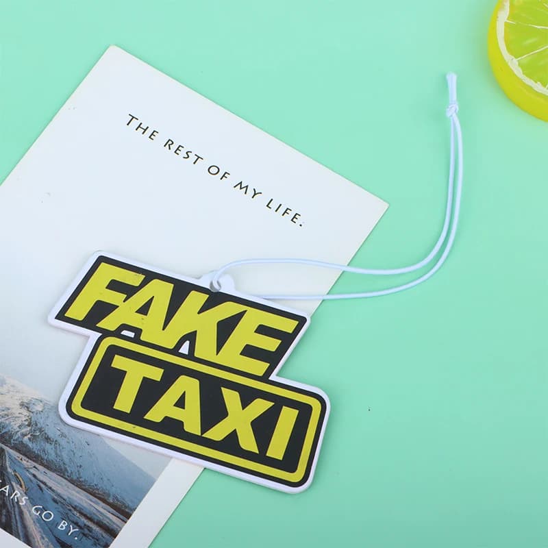 Car Deodorant Accessories Mirror Rear Pendant Racing Auto Perfume Auto Decoration Anime Decor for fake Taxi