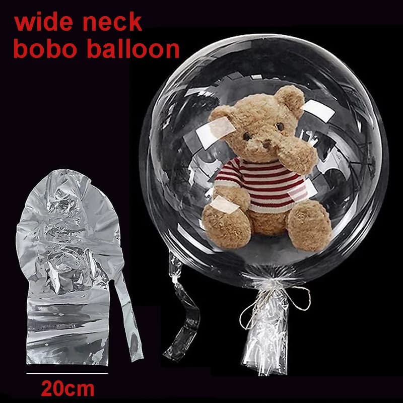 3/5 pezzi grande collo largo trasparente palloncini Bobo bouquet di fiori bambola snack confezione regalo San Valentino festa di compleanno decorazioni di nozze