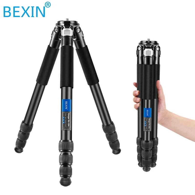 BEXIN RA334 aluminum professional portable camera tripod for DSLR/Video/videocamera treppiede Video 20 kg Max