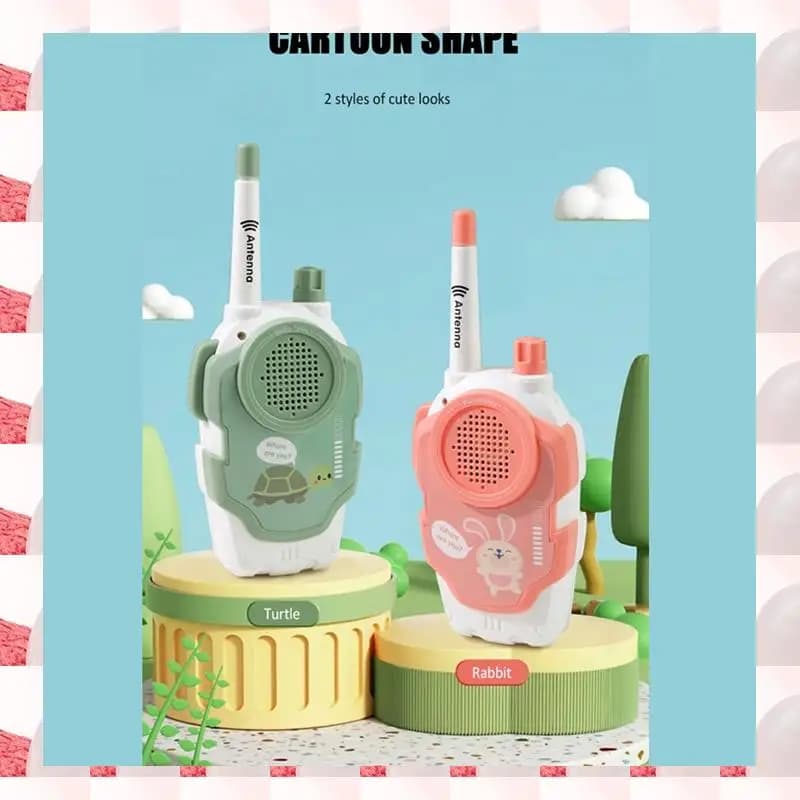 ABGN Bambini Walkie Talkie Cartoon Wireless Walkie Talkie 300M Plastica Portatile Kid Telefono Walkie Talkie Giocattolo