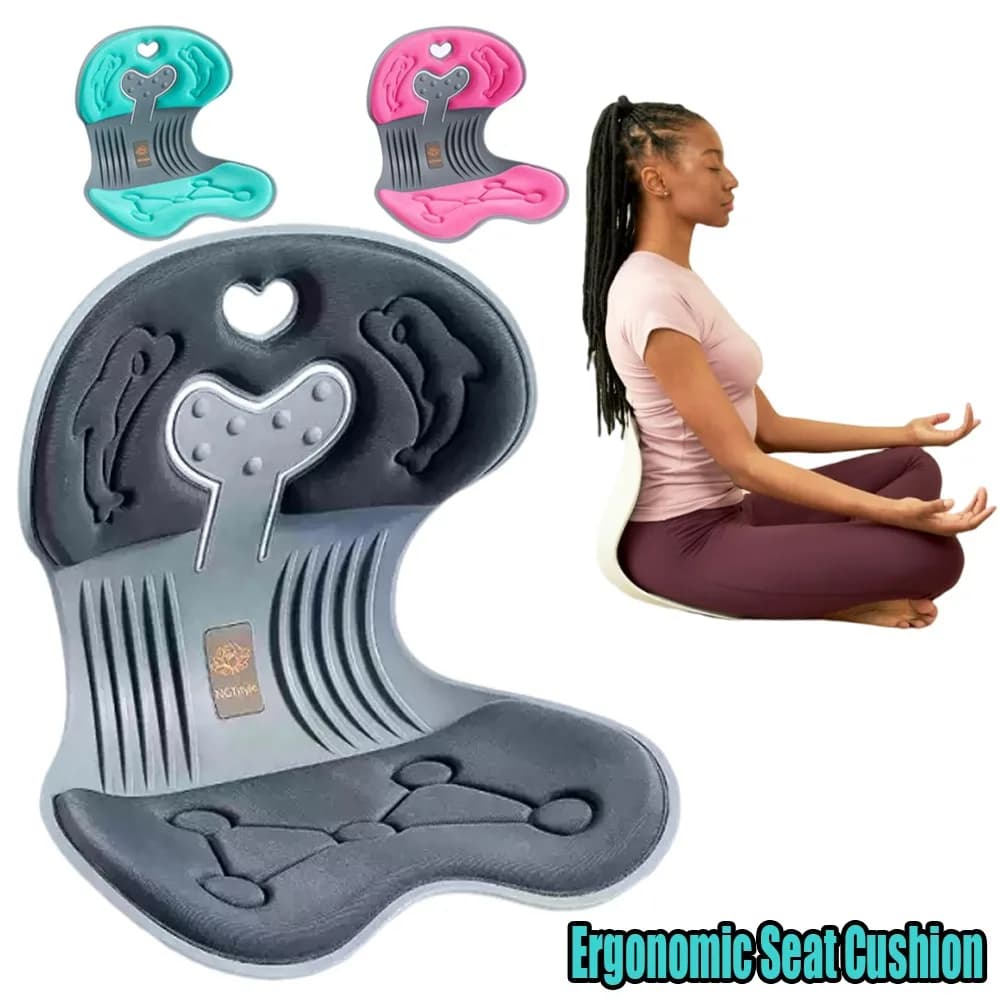 Cuscino di supporto lombare per ufficio, schienale ergonomico per sedia, supporto ergonomico portatile per la schiena per la correzione della postura