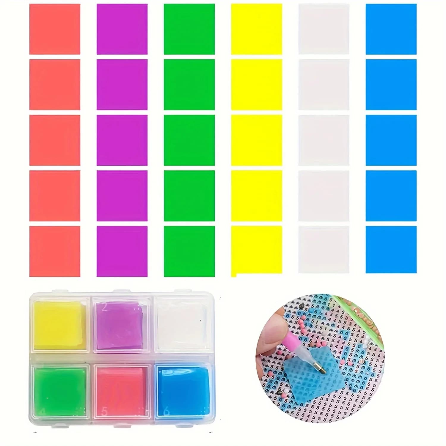 30 pz/set pittura diamante colla argilla diamante colorato Moasic punto croce foratura fango accessori per strumenti per nail art fai da te
