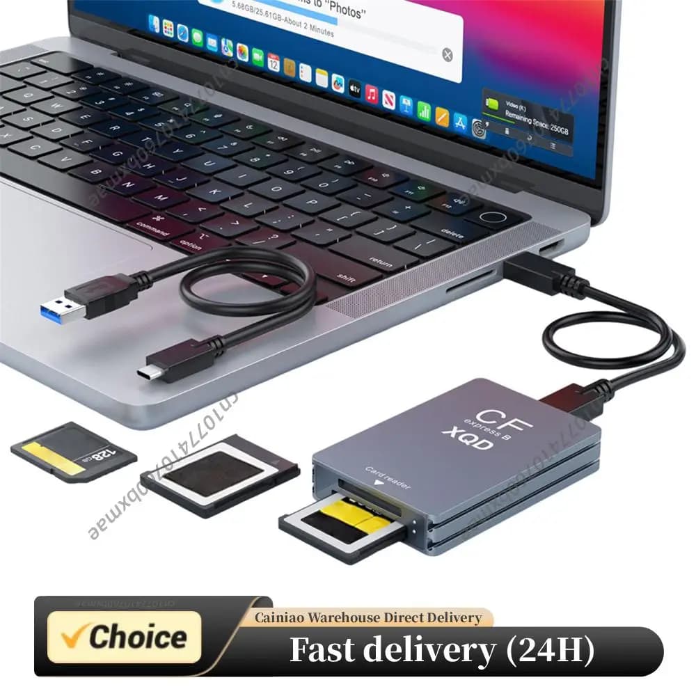 Lettore di Schede di Memoria XQD/SD da 10 Gbps con Supporto Thunderbolt 3/4, Lettore di Schede CF Express Portatile per Filmmaker e Creatori di Contenuti
