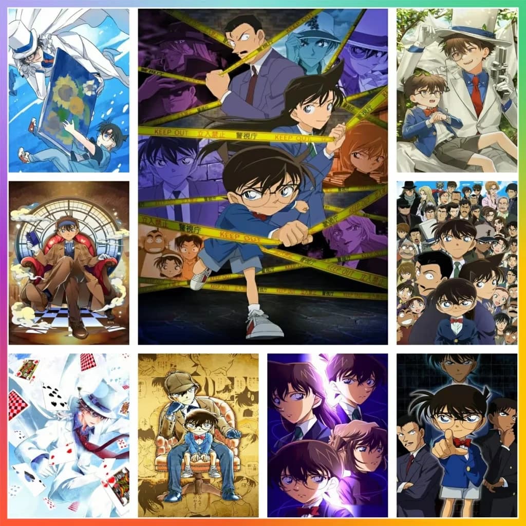 Diamante Pittura Mosaico Detective Conan Manga Giapponese Ricamo 5D Fai da Te Arte Punto Croce Disegno Creativo Decorazione da Appendere per la Casa