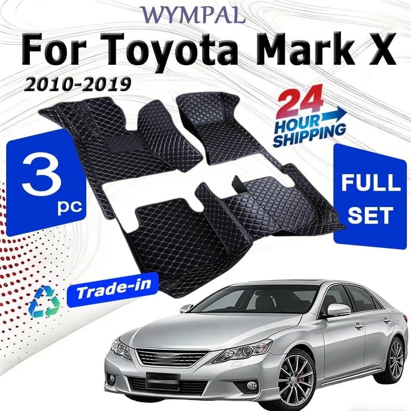 Tappetini per auto per Toyota Mark X X130 2010-2019 Tappetini in pelle di lusso Tappeti Parti interne Accessori per auto 2011 2012 2013