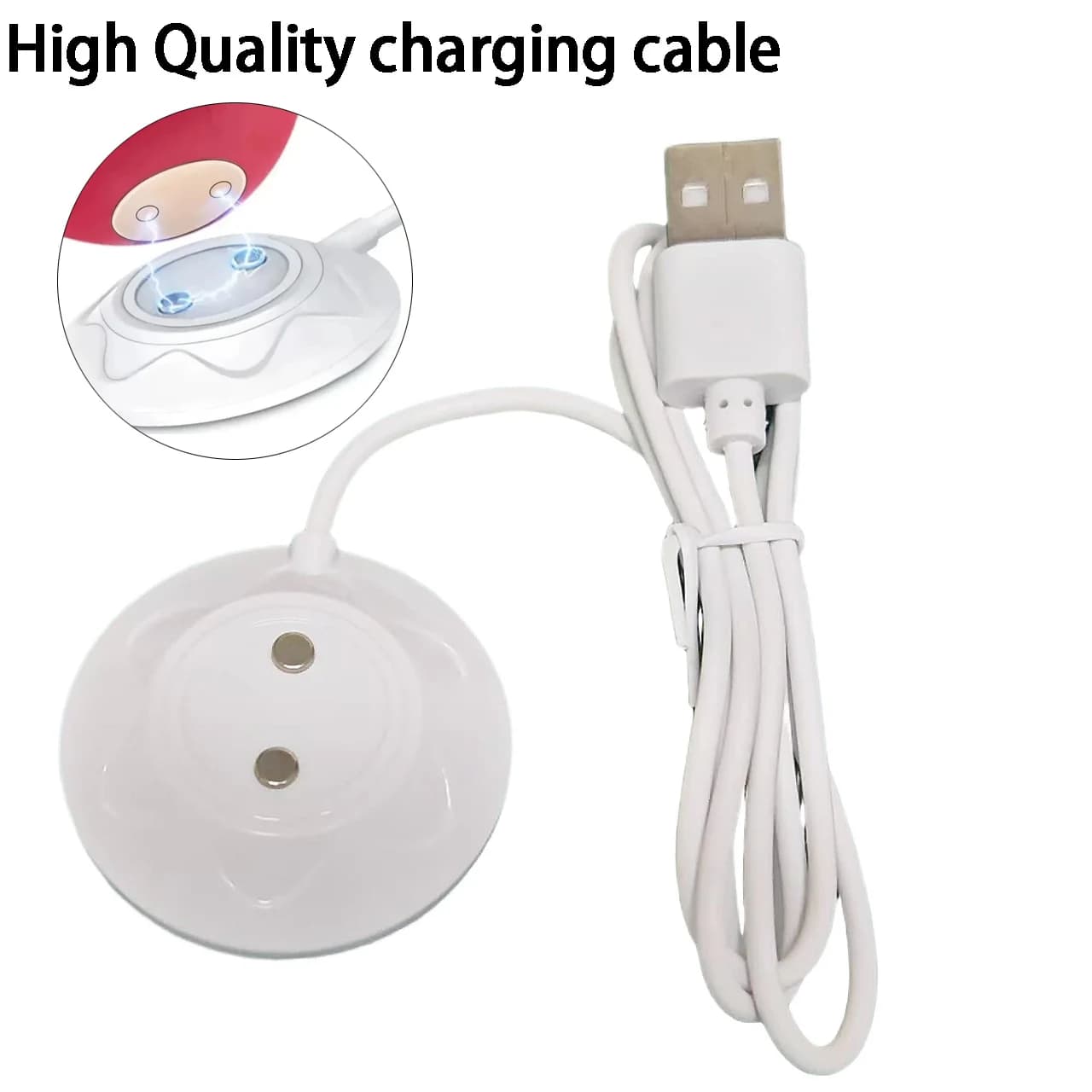 Per caricabatterie giocattolo sostitutivo per massaggiatore Rose Adattatore magnetico in piedi Cavo USB a ricarica rapida Base dock di ricambio per cavo