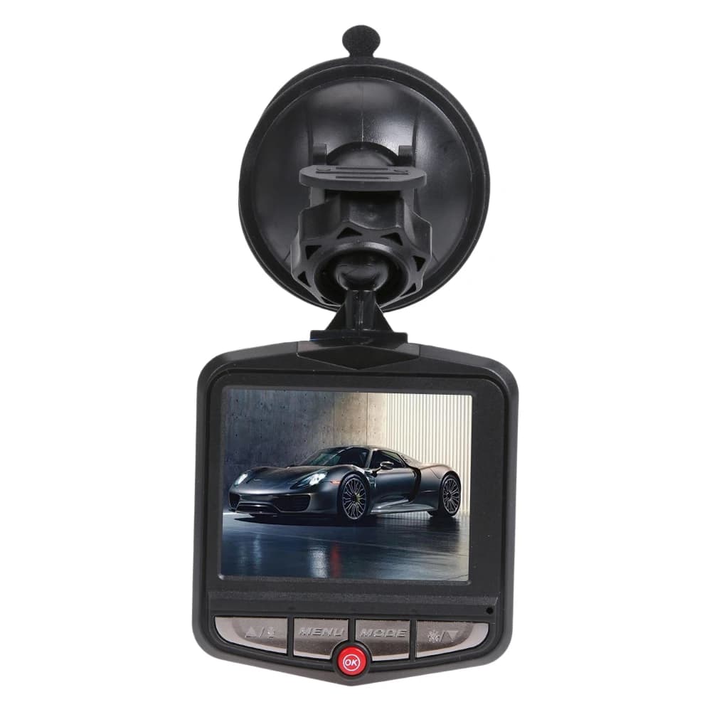 Dash Cam with HD 1080P suction cup, Night Vision Guide Recorder, Car Camera with Loop Registration, 2.4 Inch LCD Screen, Motion Detection