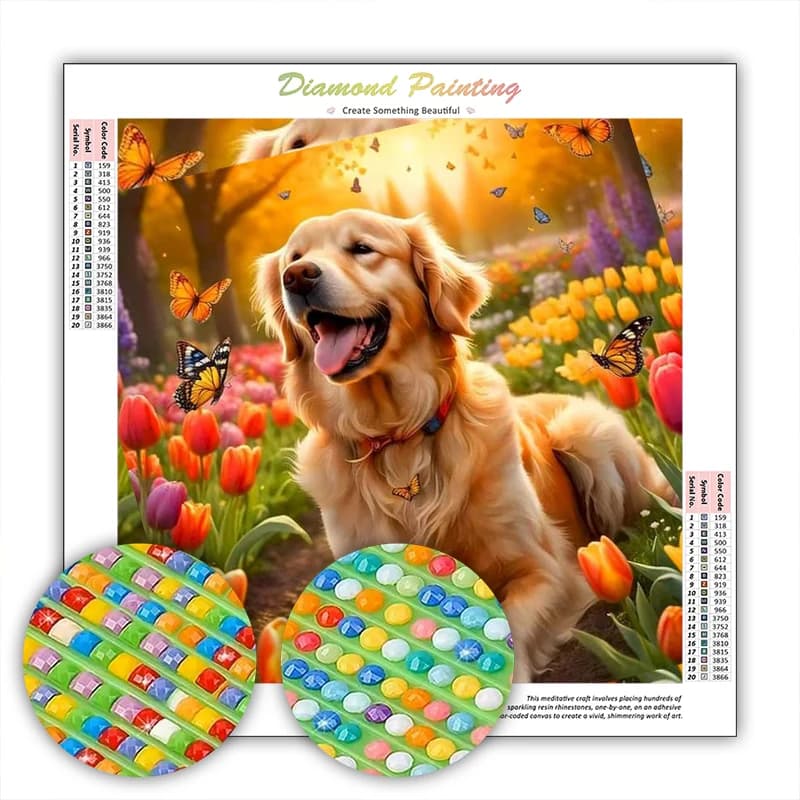 GATYZTORY Diamond Painting Pictures Full Square Drill Full Square/Round Drill Animals dog Wall Decor Diamond Art Embroidery set