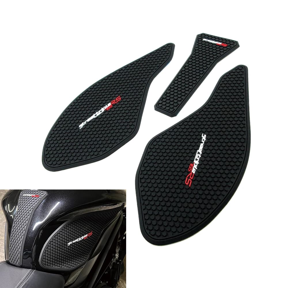 For Daytona 675 R Per Street Triple 765 R RS Moto Reliefs of Decalcomanie Gas Protective Tank Gas Ginocchio Grip Traction Pad Lateral Stickers