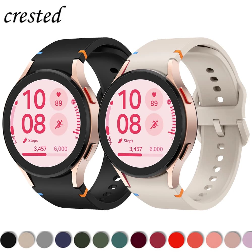 Official bracelet for Samsung Galaxy Watch 7 FE 44mm 40mm Silicone Bracelet Galaxy Watch 4 6 Classic 5 pro band 43mm 47mm