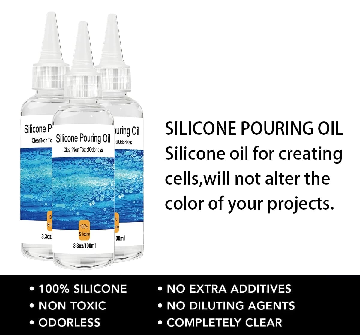 Acrylic Pouring Oil, for Special Cell Creations, Acrylic Paint Pouring , for Epoxy Acrylic Painting, Watercolor, Cell Activator