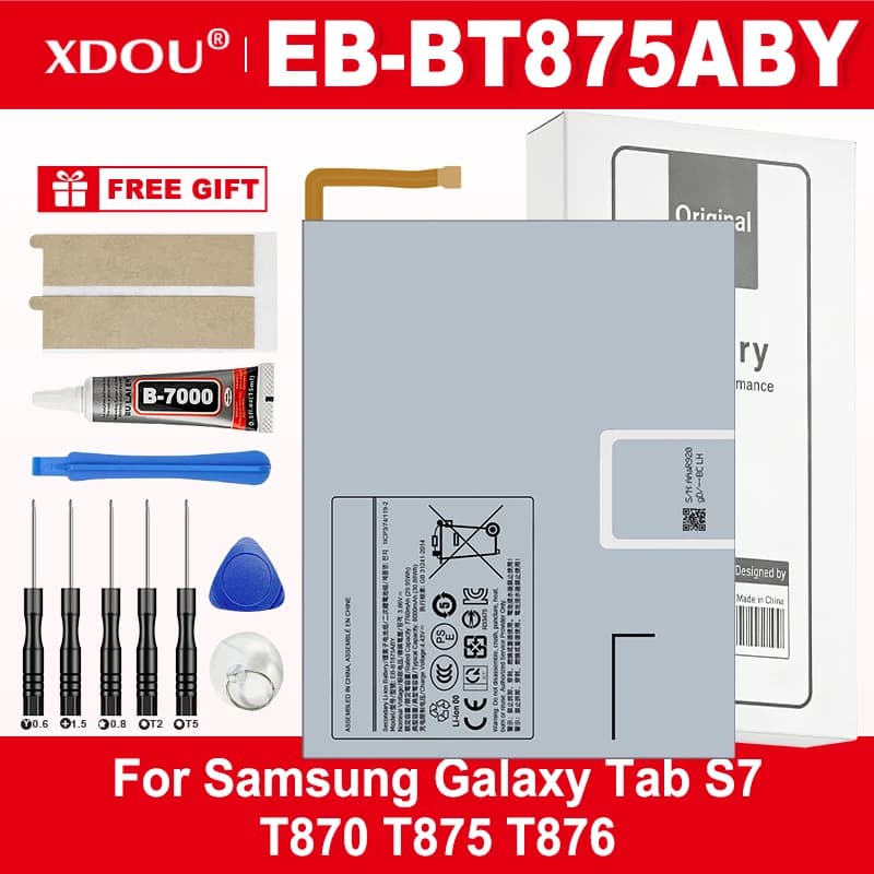 Brand New EB-BT975ABY EB-BT875ABY Battery For Samsung Galaxy Tab S7+ S7 Plus 12.4 SM-T976B SM-T970/ S7 T875 Tablet batteria