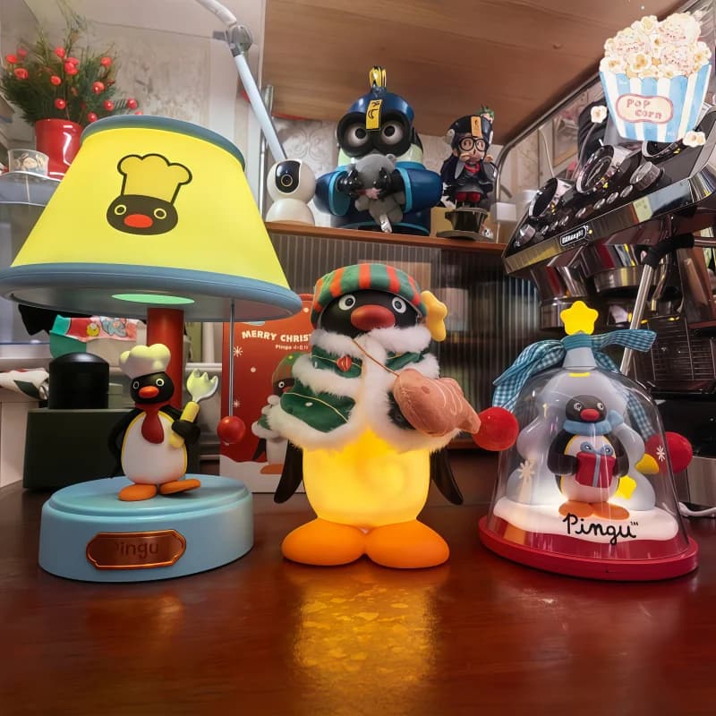 Luce notturna Pingu Penguin originale disponibile | Lampada da comodino per animali attivata dal tocco ufficiale | Regalo di Natale per bambini