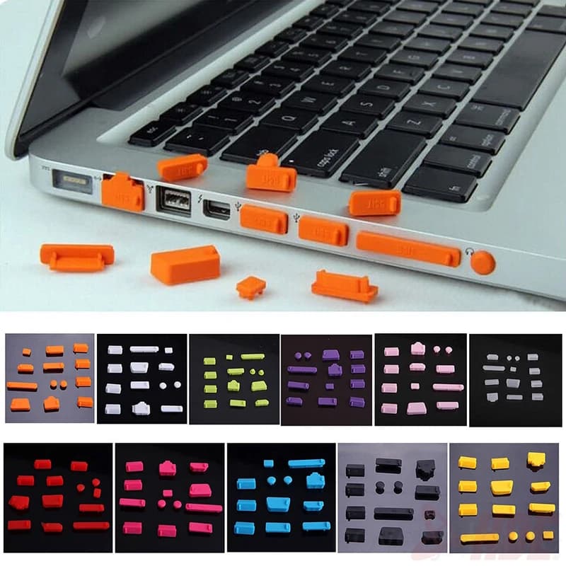 16 pcs/set universal anti-dust notebook plug silicone protection USB elastic laptop cover cap