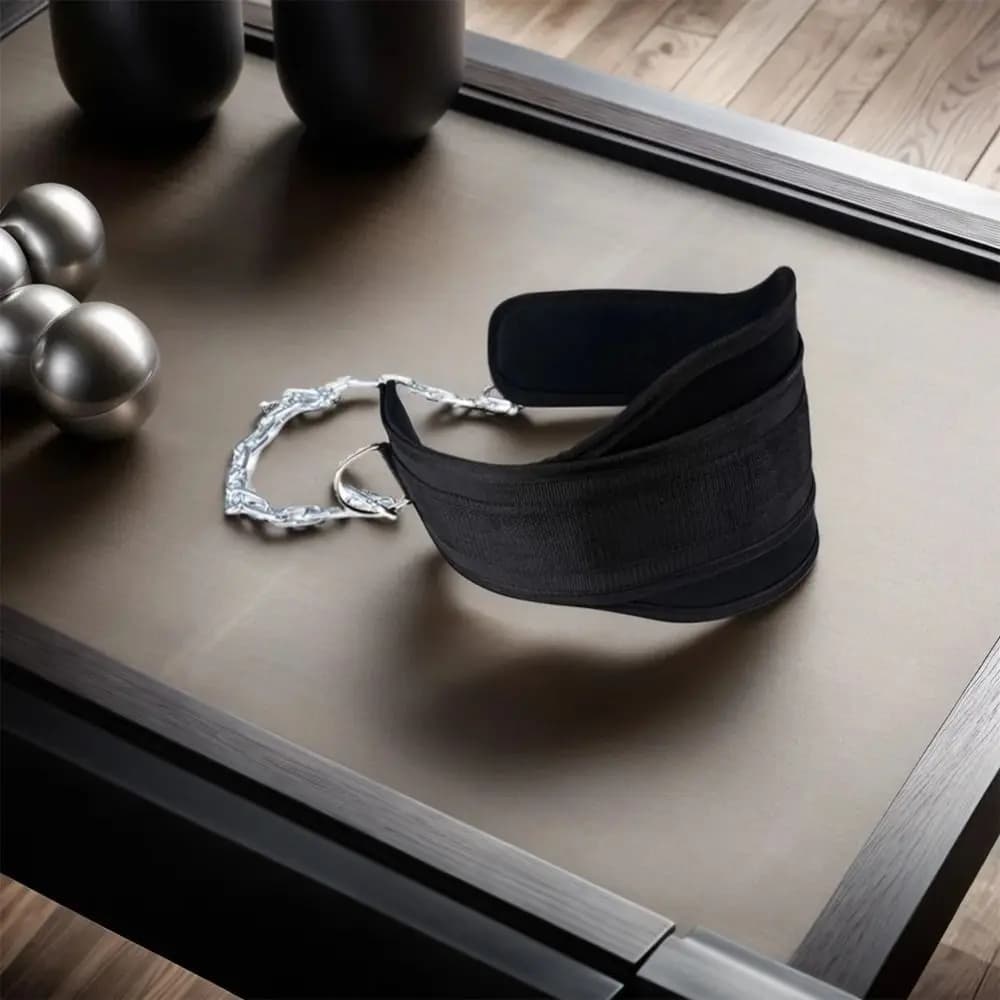 Double Layer Traction Belt with Weights, Adjustable and Strengthened, Convenient for Lifting Weights and Muscle Training