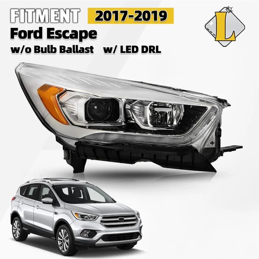Faro Anteriore Destro (HID, con Accento LED) per Ford Escape 2017-2019 Lato Passeggero