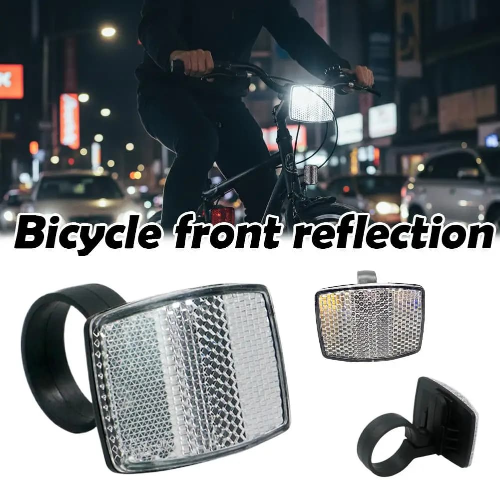Riflettore per Manubrio Bicicletta, Luce di Avvertimento Anteriore e Posteriore, Accessori di Sicurezza per Ciclismo all'Aperto