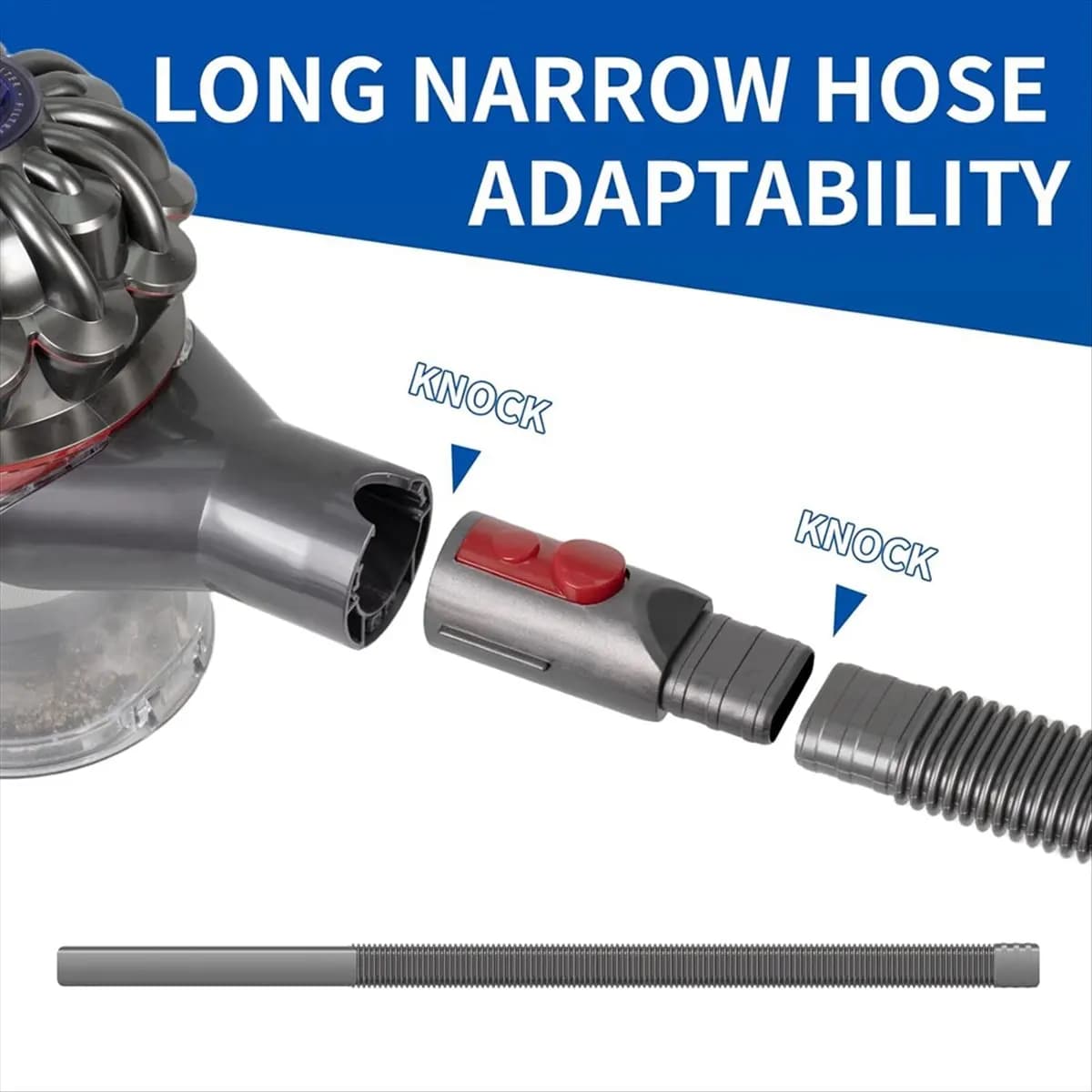 A154U Aug. Vacuum Attachment Kit for V7 V8 V10 V11 V15 Vacuum Cleaner Dryer Vent Hose Extension Hose Mattress Crevice Tool
