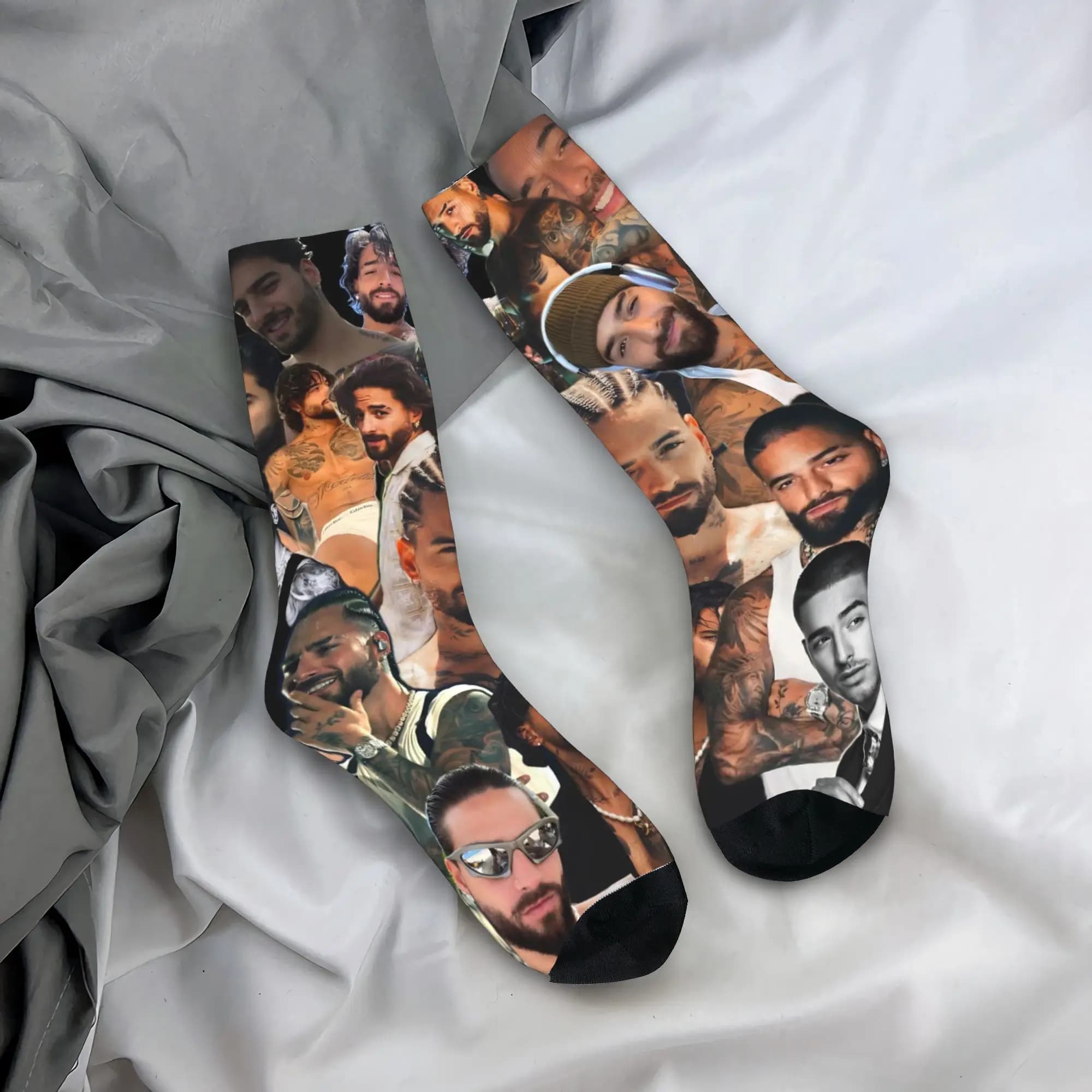 Maluma Rapper Socks Design Socks Antiskid Couple Socks Soft Socks Climbing Socks for Winter Free Time