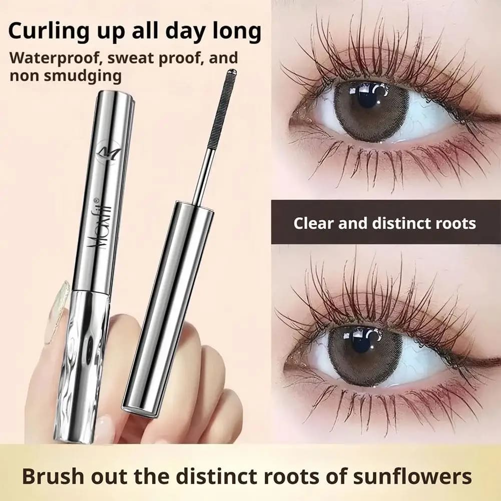 Mascara with waterproof spiral head Nature - Steel pipe, long life, easy to apply, for beginners, party makeup mascara